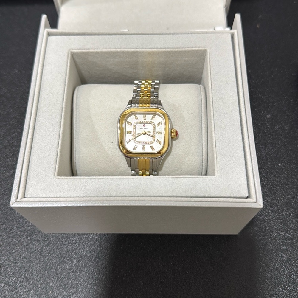 Michele Gold and Silver Bracelet Watch - Picture 10 of 16